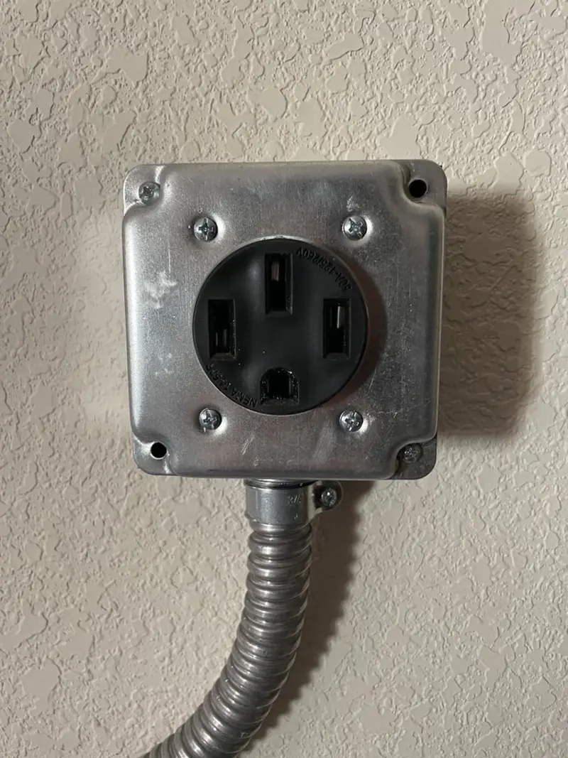 NEMA 14-50 outlet installed for Electrical Panel Upgrade in West Liberty